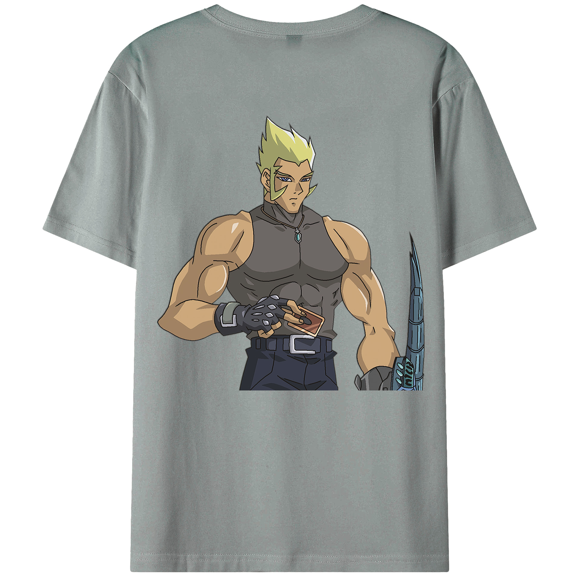 （画像用） 遊☆戯☆王 Yu-Gi-Oh! 綿100％ メンズ半袖Tシャツ（バックプリント） 通気性